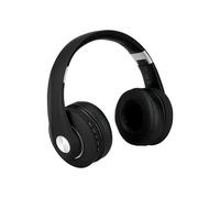 1 pz Bluetooth Wireless Headphone with Adjustable Head 500mAh Black W/Bag