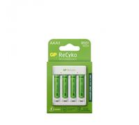 1 pz Caricabatterie USB Standard E411 con 4 Batterie Ricaricabili 1,5V Mini Stil