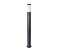 1 pz E27 Bollard Lamp 110cm with PIR Sensor Stainless Steel Body Black IP44