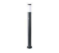 1 pz E27 Bollard Lamp 110cm with PIR Sensor Stainless Steel Body Grey IP44