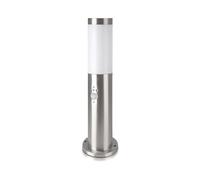 1 pz E27 Bollard Lamp 45cm PIR Sensor with Stainless Steel Body Satin Nickel IP4