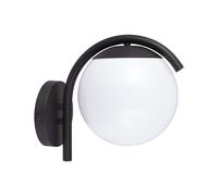 1 pz E27 Wall Lamp Holder Opal PC Matt Black Body