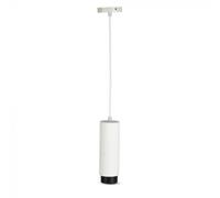 1 pz GU10 Fitting Gypsum Pendant Suspended Metal with Gun Black Bottom