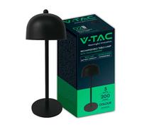 1 pz LED Table Lamp 1800mAH Battery 115300 3IN1 Black Body