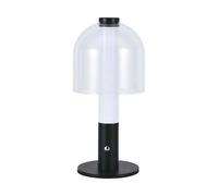 1 pz LED Table Lamp 1800mAH Battery 140300 3in1 Black+Transparent Glass Body