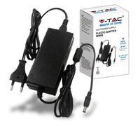 1 pz Plastic power supply 60W 12V 5A Plug and Play with 2.1 jack, black color, 2