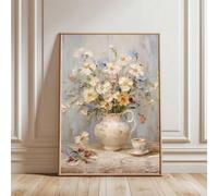1 pz primavera botanica fiore rustico arte retrò poster malinconico floreale fattoria arredamento vintage dipinto stampa su tela 70x100 cm senza cornice