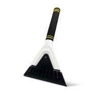 1 pz Rascador de Hielo para Coche Parabrisas, Rascador de Hielo ABS, Agarre Suave Ergonómico Antideslizante, Multifuncional Desmontable, Largo 27 cm, Ancho 14,5 cm, Blanco