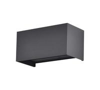 1 pz Rectangular LED Wall Lamp 24W 110LM/W with Double Adjustable Light Beam Bla