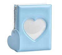 1 Pzs Mini Álbum de Fotos Album para Fotos de 3 Pulgadas Mini Album para Photos Pequeño Album Fotos de 32 Bolsillos para Polaroid Fujifilm Instax Mini 7s 8 8+ 9 11 25 50s 70 90 (6x9.8cm) (Azul)