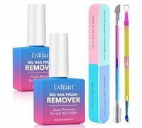 1 quitaesmalte de uñas en gel para uñas, fácil y rápido de quitar en 3 - 5 minutos, sin papel de aluminio, sin remojo, incluye juego de colores - 15 ml (2 unidades)
