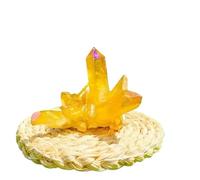 1 racimo de cuarzo citrino de 60-120 g, cristal amarillo, for decoración del hogar y regalos.