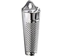 1 rallador de cocina multifuncional de acero inoxidable plateado, jengibre, ajo, nuez moscada, nuez, limón, rallador de mano, raspador de limón, herramienta de cocina duradera y profesional