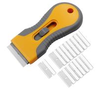 1 Raspadores Incluyendo 15 Cuchillas de Repuesto,Limpiador Vitroceramica,Rasqueta Cocina,Rasqueta Vitroceramica,para Rascar la Estufa, Etiquetas,Adhesivos,Cristal Superficies