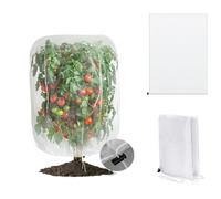 1 red de jardín con cordón, protección para plantas de jardín contra pájaros, escarabajos, cigarras e insectos, red de jardín para árboles frutales y arbustos (39" W x 59" H)