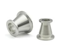 1 reductor cónico de vacío KF16/25/40/50 de acero inoxidable 304, reductor de ajuste rápido, brida 30/40/55/75(KF10-KF25)
