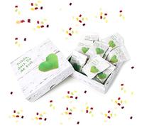 1 Regalo Schön dass du da bist Corazón Verde Blanco Lunares con 25 Mini de bolsas ositos de goma Golosinas relleno neta como regalo para invitados de Obsequios Give Away clientes invitados