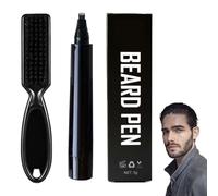 1 Relleno de Lápiz de Barba para Hombres con Cepillo, Beard Pen Filler para hombres, delineador de barba fácil, micro punta precisa para bigote y cejas