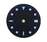 1 Reloj de 29 mm con Esfera Negra, Luminoso, Verde, NH35, NH36, Movimiento, Corona a Las 3 en Punto, Hora 3.8(2)