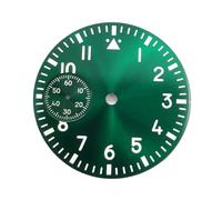 1 Reloj de 37 mm con Esfera Negra, Azul, Verde y Blanca, Cuatro Colores, Movimiento ETA6497 ST3600.(Green)