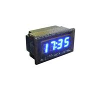 1 reloj despertador eléctrico LED YB28T-W resistente al agua con termómetro digital, fecha, año, mes, día, hora, minuto y segundo.(Blue)