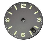 1 Reloj NH35 de 28,6 mm con Esfera a Las 3,8 h y Fecha, Movimiento automático Luminoso Verde.(Style 3)