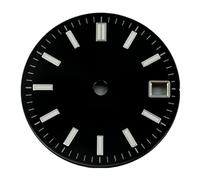 1 Reloj NH35 de 29 mm con Esfera y Ventana de Fecha a Las 3 en Punto, Movimiento automático Luminoso Verde.(Black)