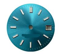 1 Reloj NH35 de 29 mm con Esfera y Ventana de Fecha a Las 3 en Punto, Movimiento automático Luminoso Verde.(Blue)
