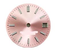 1 Reloj NH35 de 29 mm con Esfera y Ventana de Fecha a Las 3 en Punto, Movimiento automático Luminoso Verde.(Pink)