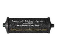 1 Repuesto de rodillo de tinta para etiquetadora manual marca OPEN. Solo valido para etiquetadoras de 1 y 2 líneas de marca OPEN