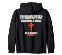 1 Reyes 2:3 Versículos de la Biblia Escritura Sudadera con Capucha