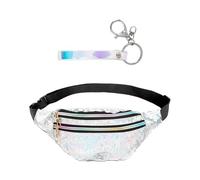 1 Riñonera Brillante Y 1 Llavero, Riñonera Deportiva, Riñonera Impermeable, Riñonera De Moda, Bandolera para Mujer