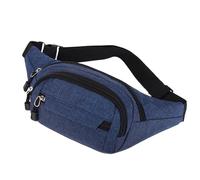 1 riñonera informal de gran capacidad, impermeable, para correr, bolsa de mensajero ajustable, adecuada para viajes, compras, deportes, unisex (azul), azul, 28 * 14 * 10 cm