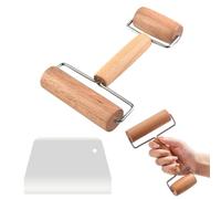 1 Rodillo De Amasar Con Dos Extremos, 1 Cortador De Masa, Rodillo De Madera, Rodillo Pequeño, Utensilios De Cocina Para Hornear, Accesorios Para Masa De Postre