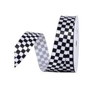 1 Rollo (9M) Cinta A Cuadros Blanca Y Negra, Cinta Decorativa Para Embalaje, Material De Bricolaje