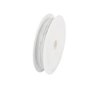 1 rollo de 0,3/0,38/0,45 mm oro, negro y blanco, resistente for la fabricación joyas(White,0.38mm Length 50m)