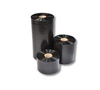1 rollo de 200 mm de ancho x 250 m de largo, manguera de embalaje, tubo de plástico, tubo de embalaje, tubo negro, soldable, opaco