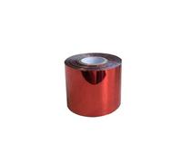1 rollo de 5cm x 120M, 10 colores, lámina de estampación en caliente, transferencia de calor, tarjeta de visita de PVC en relieve for imprimir manualidades DIY(Red)