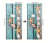 1 Rollo de Adhesivo 2D Nórdico para Puerta, Papel de de Vinilo, para Decoración de Puerta/Pared, de Adhesivo para Puerta Azul de : 38.5CM X 200CM X 2 piezas