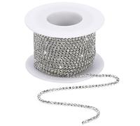 1 rollo de cadena de cinta de diamantes de imitación de cristal de 10 m x 2 mm,cinta de diamantes de imitación plateada,cinta de adorno de diamantes de imitación,cinta de adorno de diamantes