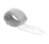 1 rollo de cinta malla dorada brillante con alma alambre, 2,5 cm ancho. Ideal for coronas navideñas, envolver regalos, decoraciones y manualidades Para Envolver Regalos, DecoracióN NavideñA