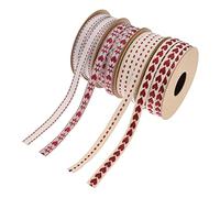 1 rollo de cinta tejida con corazón de 10 yardas, cinta de tela con corazones para envolver regalos, decoración de fiesta de cumpleaños, manualidades, suministros de bricolaje