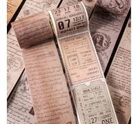 1 rollo de cinta washi con coleccion de poesía vintage para álbumes de recortes , decoración de de sobres y bolsas, suministros para álbumes de recortes, suministros para libros de recortes, aula