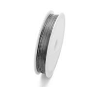 1 rollo de cuerda for envolver cuentas hecha a mano plata/oro 0,3,38,45,5,6,7 y,8 mm grosor(Silver tone,0.3mm 25 meters)
