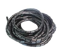 1 Rollo de Funda Espiral Silicona Negra/Blanca for Cables, enrollador, Tubo 3 mm a 30, for organizar y Proteger(Black,18mm)