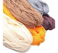 1 rollo de hilo hueco de ganchillo de 200 g, hilo de nailon, hilo de tejer, línea de ganchillo, bricolaje, pulsera, sombrero, bolsa, zapatos, hecho a mano, 3 mm, 200 m, cuerda de jardín (lavanda)