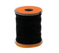 1 rollo de hilo negro para atar moscas, accesorios de pesca, material de atado de moscas, material fluorescente de 100 yardas 200D para pesca de lubina