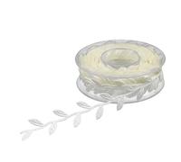 1 rollo de hojas de ratán para decoración de hojas verdes artificiales para envolver regalos, carrete de otoño