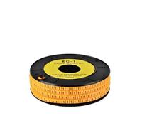 1 rollo de marcadores Cable, tubo número EC 0,75/1/2, 5/4/6, marca cuadrada, etiqueta, señal más menos, manga línea red, PVC antideslizante para Orden, Organización y Identificación(EC 10mm2)