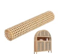 1 rollo de material de cannado, correa de ratán abierta tejida de ratán natural en rollo de 60 x 150 cm para proyectos de caneado tela de ratán de malla para bricolaje, muebles, silla, armario